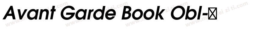 Avant Garde Book Obl字体转换